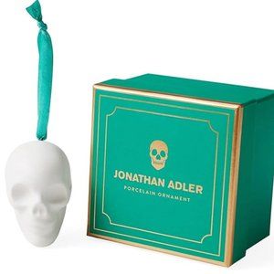 Jonathan Adler Skull Ornament, White